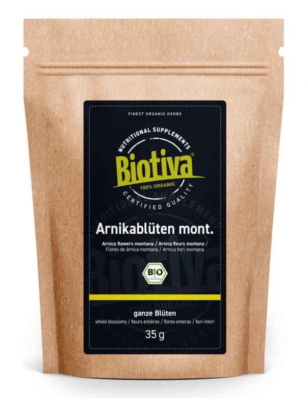 Biotiva Berg Arnika Blüten ganz Bio  von Biotiva