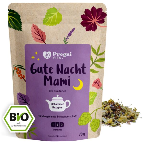 Gute Nacht Mami BIO Schwangerschaftstee mit Hopfen und Lavendel - von PregniVital®  von PregniVital